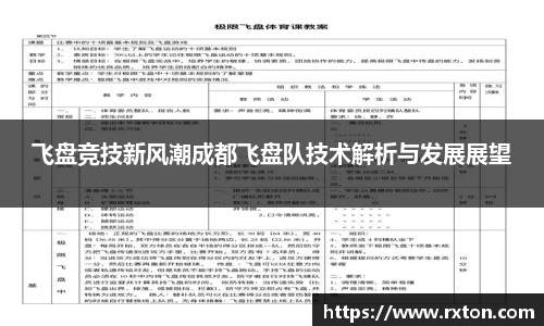 飞盘竞技新风潮成都飞盘队技术解析与发展展望
