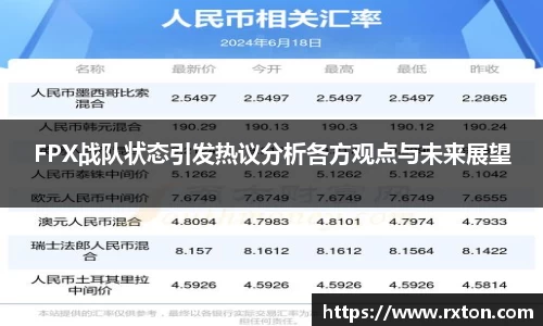 FPX战队状态引发热议分析各方观点与未来展望